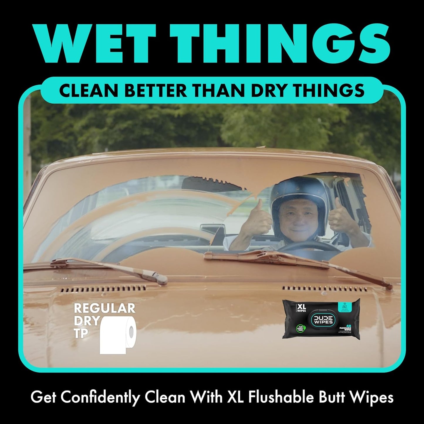 DUDE Wipes - Flushable Wipes - 3 Pack, 144 Wipes - Mint Chill Extra-Large Adult Wet Wipes - Vitamin-E, Aloe, Eucalyptus & Tea Tree Oils - Septic and Sewer Safe - Medaid