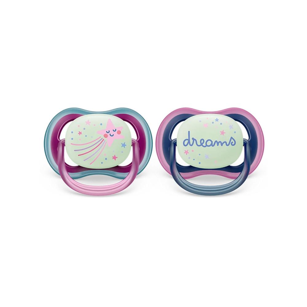 Ultra Air Night Time Soothers 6-18M Girl Pack Of 2 - Medaid International