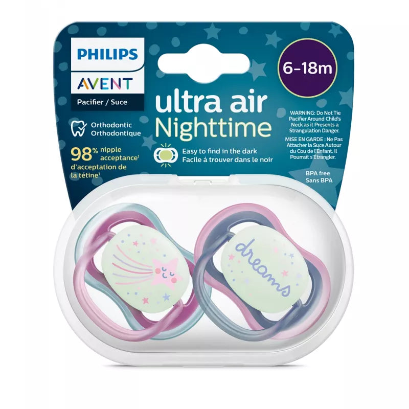 Ultra Air Night Time Soother 6-18m Pack of 2 Dreams - Medaid International