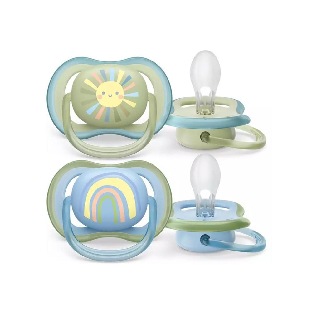 Ultra Air Soother Rainbow 0-6M Boy Pack of 2 - Medaid International