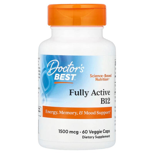 Doctor's Best, Fully Active B12, 1,500 mcg, 60 Veggie Caps - Medaid
