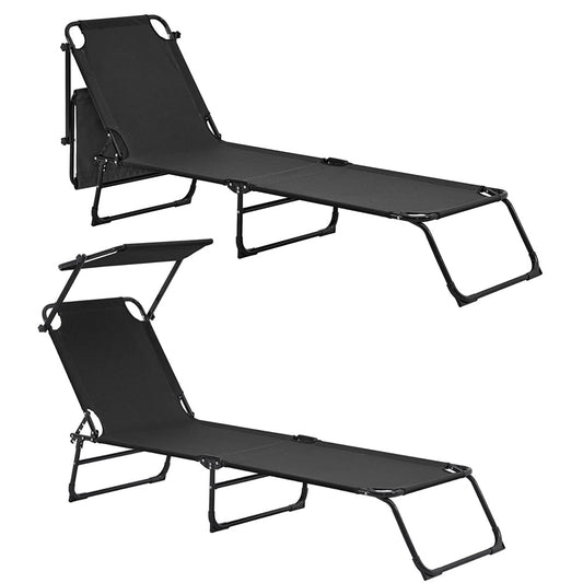Folding Sun Lounge with Roof - Medaid