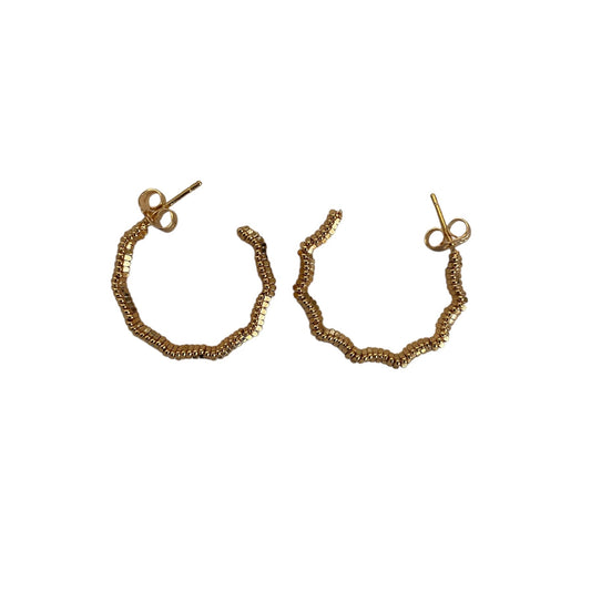 Solitaire gold earrings accessory #4041 - Medaid