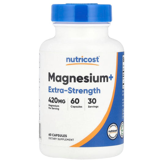 Nutricost, Magnesium+, Extra Strength, 420 mg, 60 Capsules - Medaid