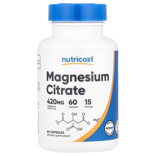 Nutricost, Magnesium Citrate, 420 mg, 60 Capsules - Medaid
