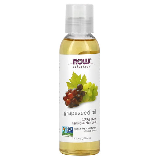 NOW Foods, Solutions, Grapeseed Oil, 4 fl oz (118 ml) - Medaid
