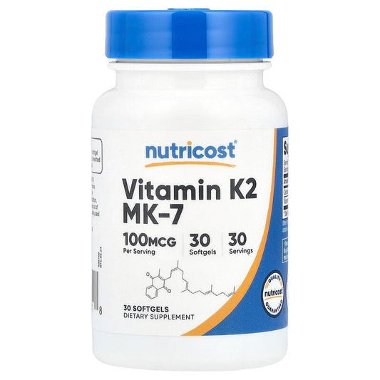 Nutricost, Vitamin K2 MK-7, 100 mcg, 30 Softgels - Medaid