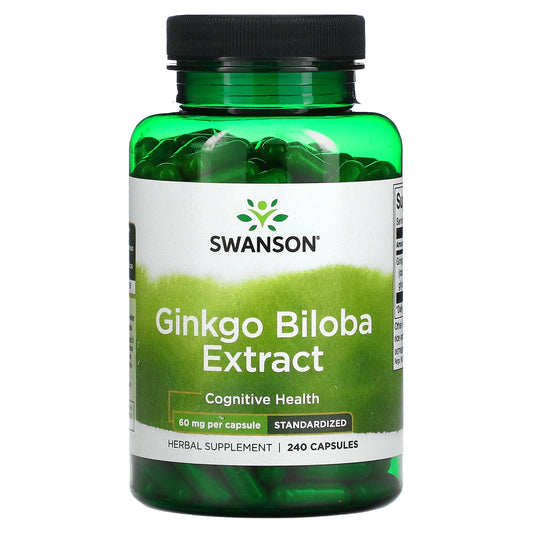Swanson, Ginkgo Biloba Extract, 60 mg, 240 Capsules - Medaid