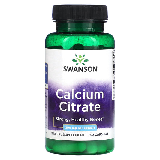 Swanson, Calcium Citrate, 200 mg, 60 Capsules - Medaid