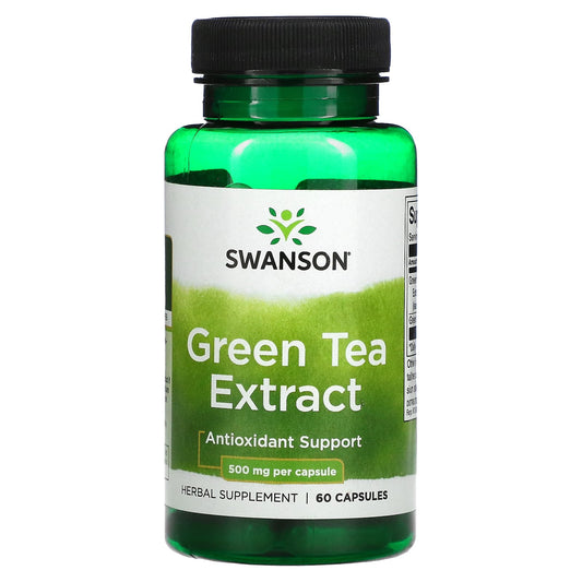 Swanson, Green Tea Extract, 500 mg, 60 Capsules - Medaid