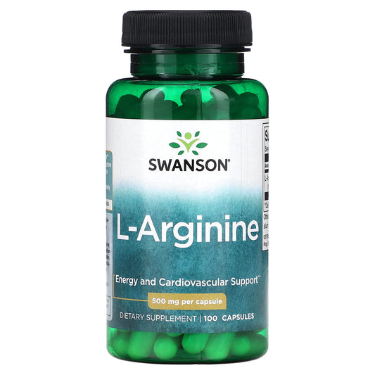 Swanson, L-Arginine, 500 mg, 100 Capsules - Medaid