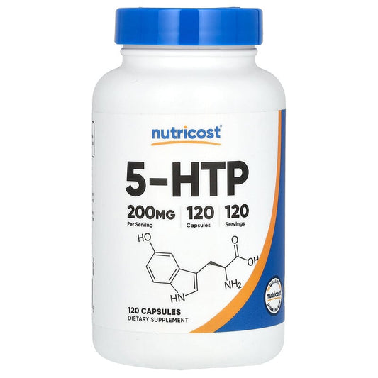 Nutricost, 5-HTP, 200 mg, 120 Capsules - Medaid