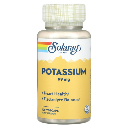 Solaray, Potassium, 99 mg, 100 VegCaps - Medaid