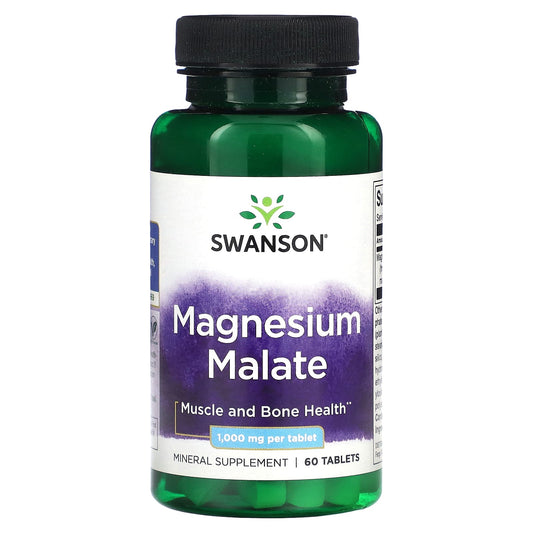 Swanson, Magnesium Malate, 1,000 mg, 60 Tablets - Medaid