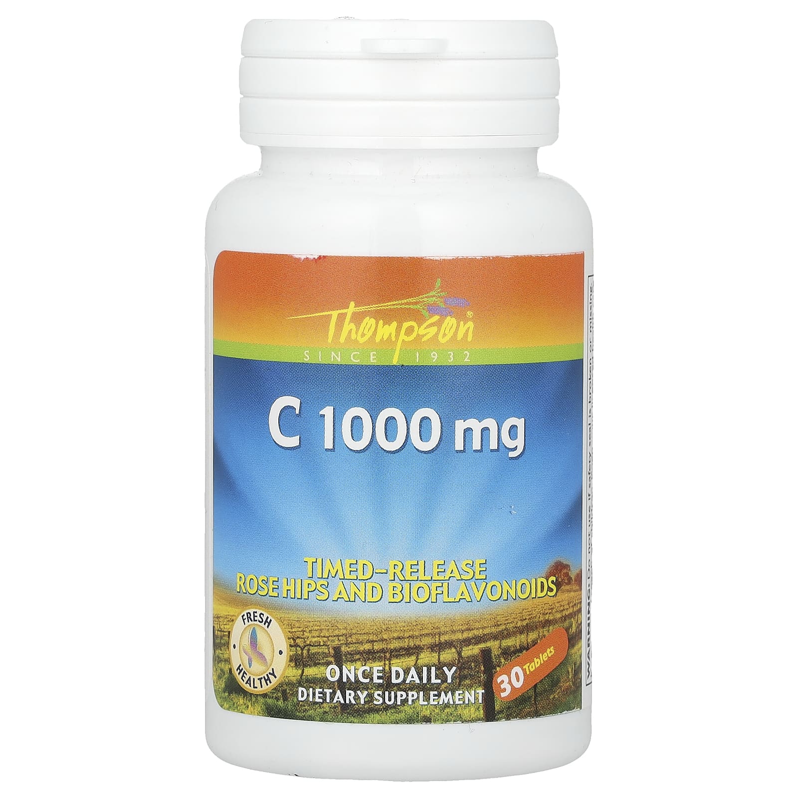 Thompson, Vitamin C, 1,000 mg, 30 Tablets - Medaid
