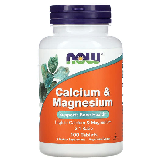 NOW Foods, Calcium & Magnesium, 100 Tablets - Medaid