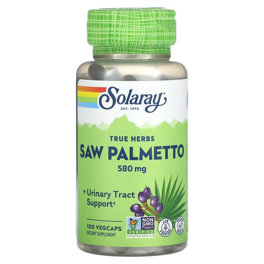 Solaray, True Herbs, Saw Palmetto, 580 mg, 100 Vegcaps - Medaid