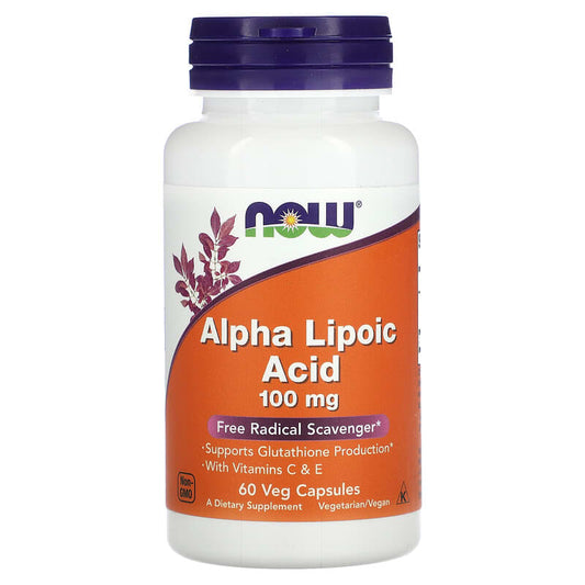 NOW Foods, Alpha Lipoic Acid, 100 mg, 60 Veg Capsules - Medaid