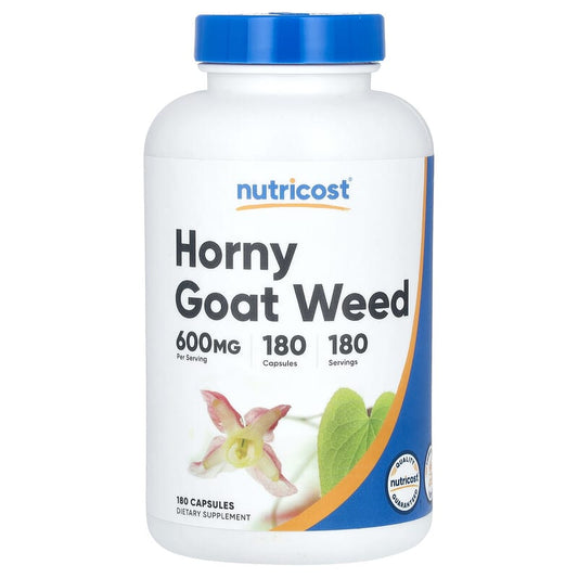 Nutricost, Horny Goat Weed , 600 mg , 180 Capsules - Medaid