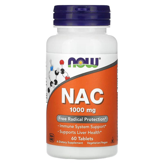 NOW Foods, NAC, 1,000 mg, 60 Tablets - Medaid International