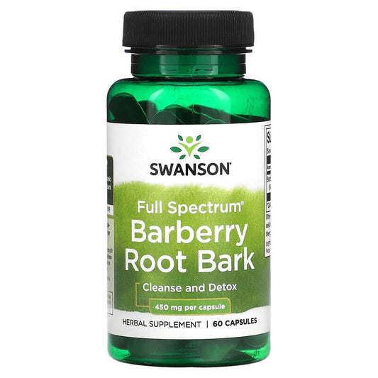 Swanson, berberine, Full Spectrum Barberry Root Bark, 450 mg, 60 Capsules - Medaid