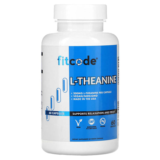 fitcode, L-Theanine, 200 mg, 60 Veggie Capsules - Medaid