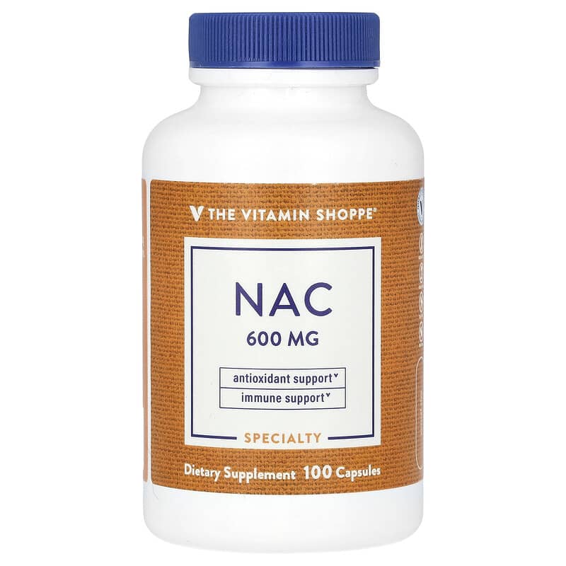 The Vitamin Shoppe, NAC, 600 mg, 100 Capsules - Medaid