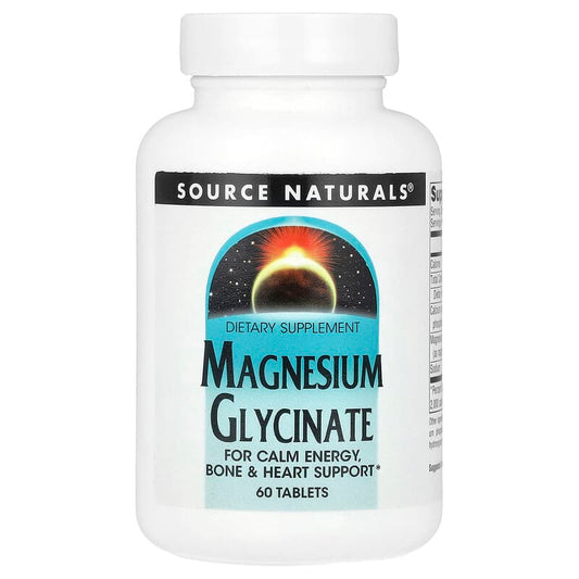 Source Naturals, Magnesium Glycinate, 60 Tablets - Medaid