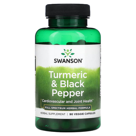 Swanson, Turmeric & Black Pepper, 90 Veggie Capsule - Medaid