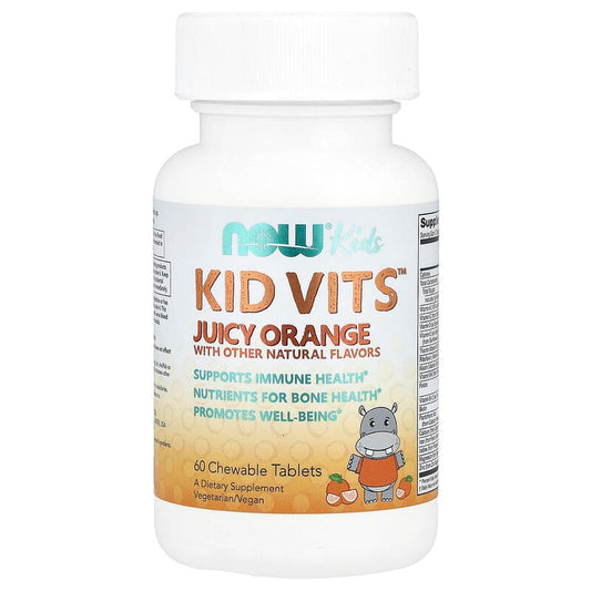 NOW Foods, Kids Multivitamins, Juicy Orange, 60 Chewable Tablets - Medaid