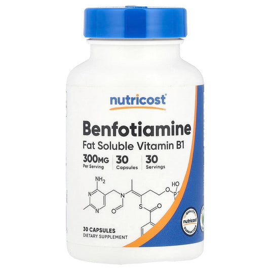 Nutricost, Benfotiamine, 300 mg, 30 Capsules - Medaid
