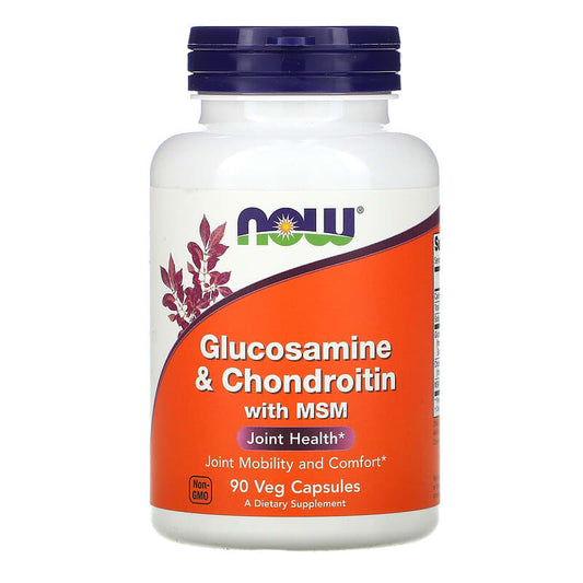 NOW Foods, Glucosamine & Chondroitin with MSM, 90 Capsules - Medaid