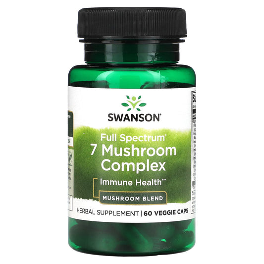 Swanson, Full Spectrum 7 Mushroom Complex, 60 Veggie Caps - Medaid