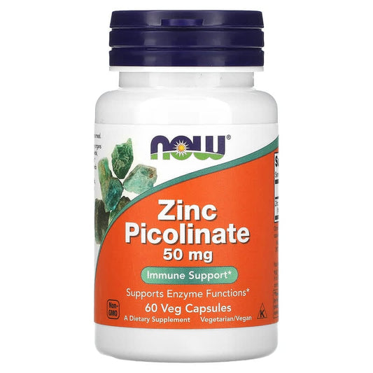 NOW Foods, Zinc Picolinate, 50 mg, 60 Veg Capsules - Medaid