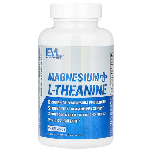 EVLution Nutrition, Magnesium Plus L-Theanine , 90 Veggie Capsules - Medaid