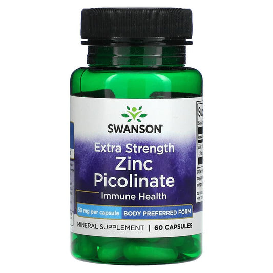 Swanson, Extra Strength Zinc Picolinate, 50 mg, 60 Capsules - Medaid