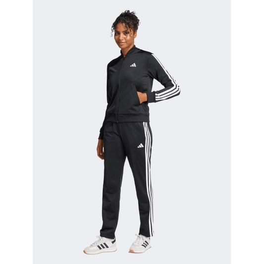 Adidas Essential 3 Stripes Women Sportswear Tracksuit Black - Medaid