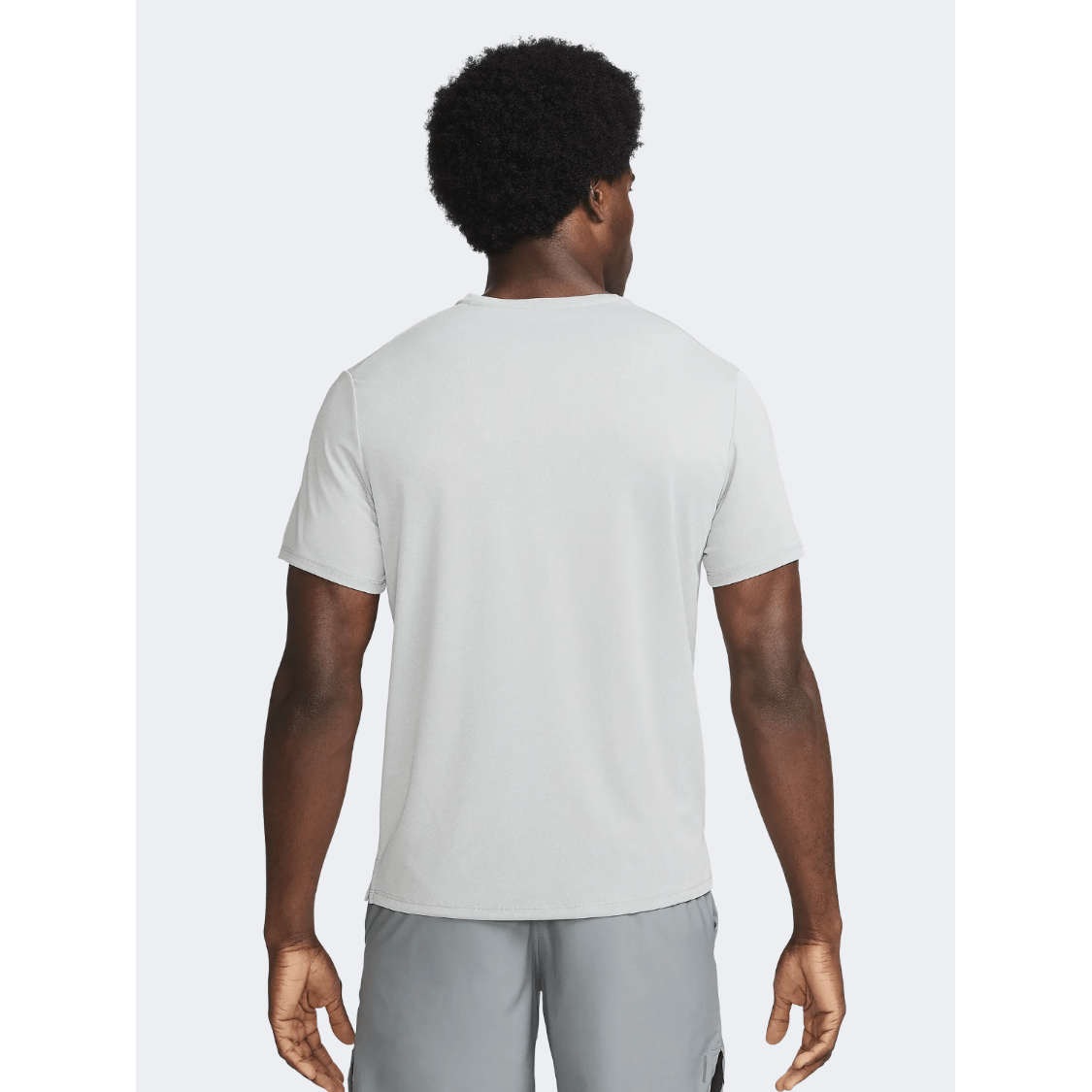 Nike Miler Men Running T-Shirt Grey - Medaid