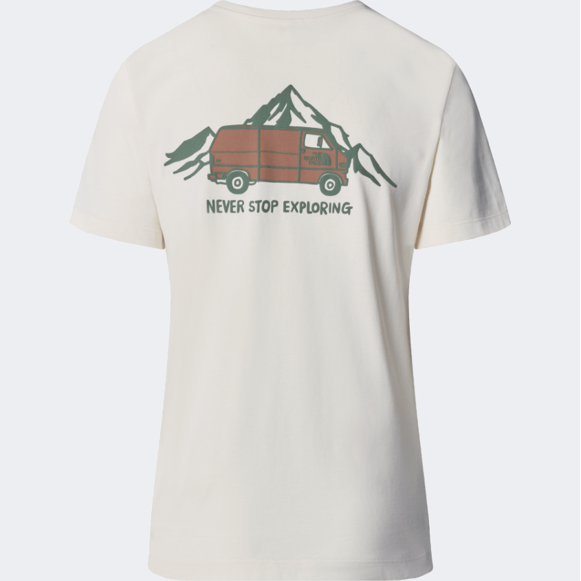 The North Face Outdoor Graphic Women Lifestyle T-Shirt White Dune - Medaid
