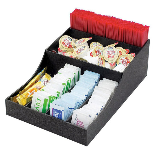 9 Compartments Coffee Bag Storage Box Coffee Accessories Drawer Organizer Bin Multifunction Storage Box for Cups Tea Bags Sugar Packets Straws Black - Medaid