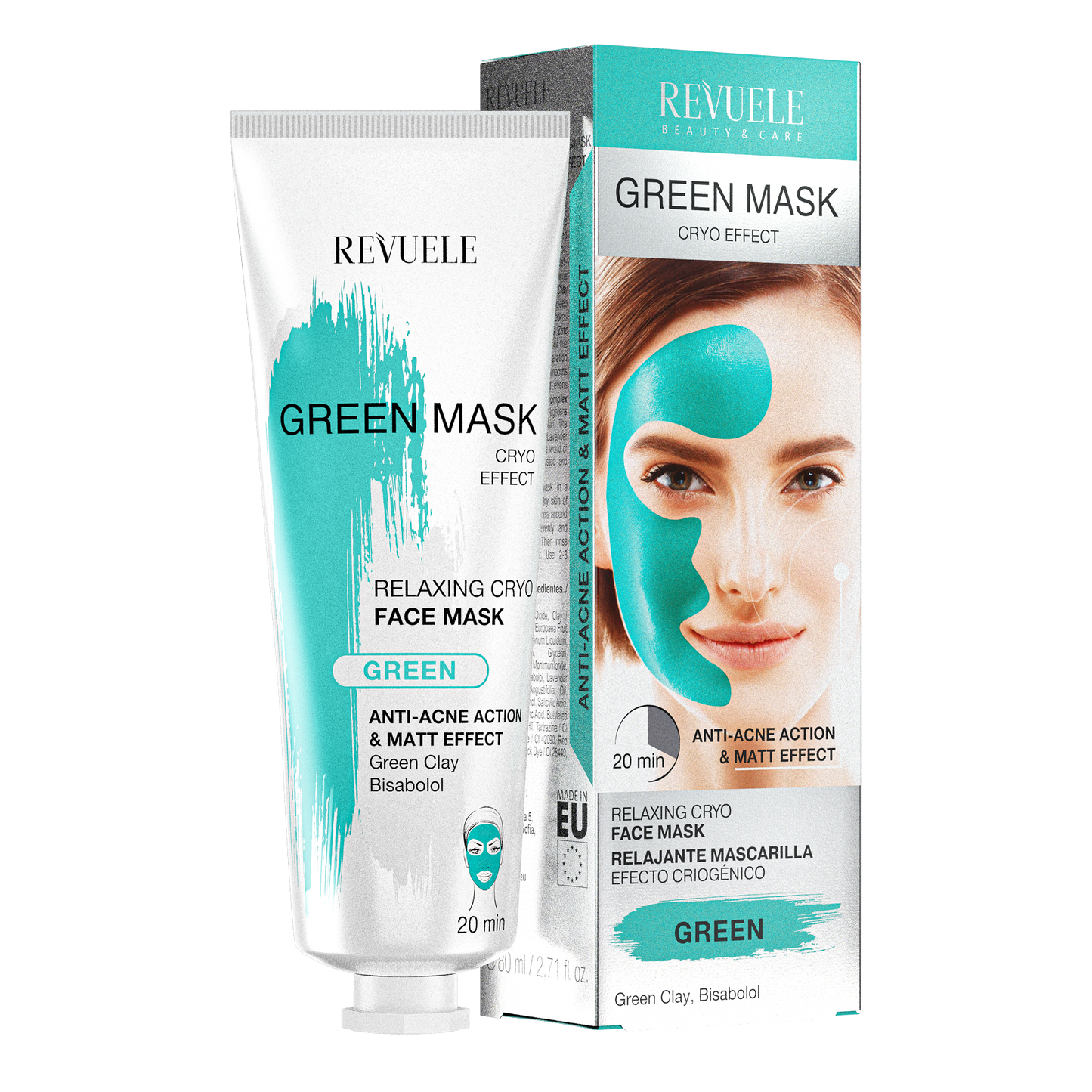 REVUELE GREEN MASK CRYO EFFECT, 80 ml, 12 pcs - Medaid