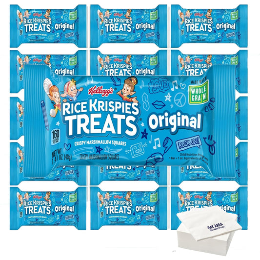 Rice Krispies Treats Crispy Marshmallow Squares, Original, Singles - Medaid