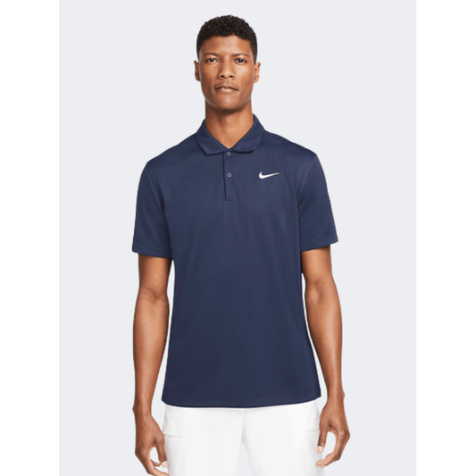 Nike Court Dri-Fit Men Tennis Polo Short Sleeve Obsidian - Medaid