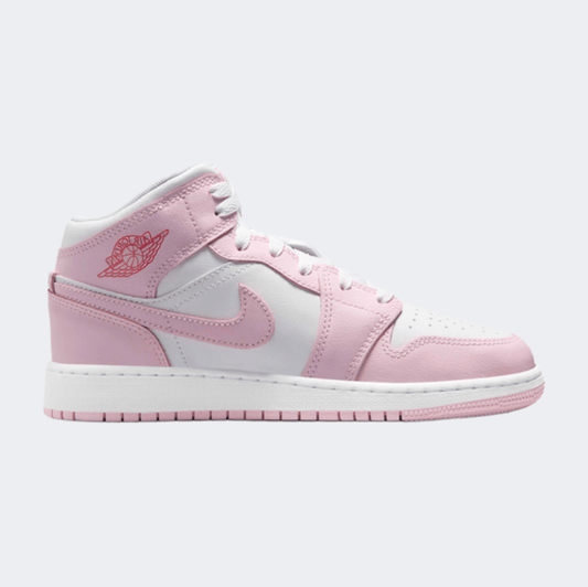 Nike Air Jordan 1 Mid Gs Girls Lifestyle Shoes Pink Foam - Medaid
