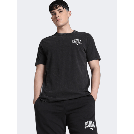 Puma Class Washed Men Lifestyle T-Shirt Black - Medaid