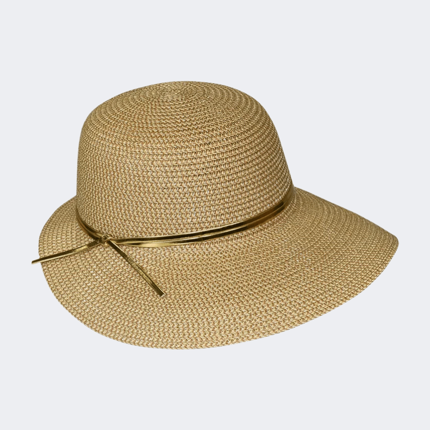 Stamion Japanese Women Beach Hat Brown/Gold - Medaid