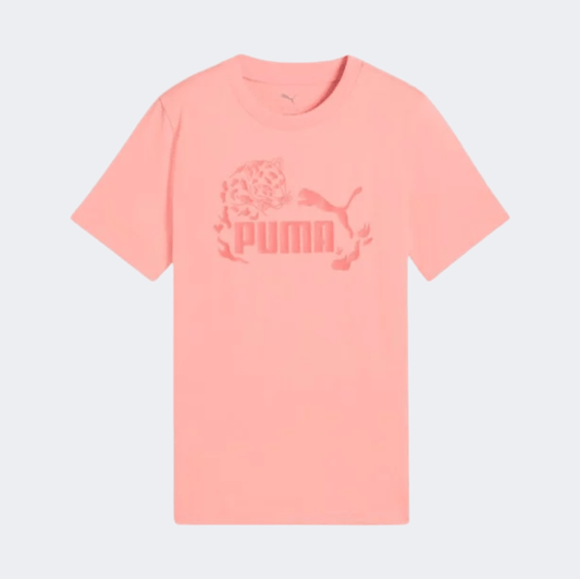 Puma Flamingo Love Girls Lifestyle T-Shirt Pink Fruit - Medaid