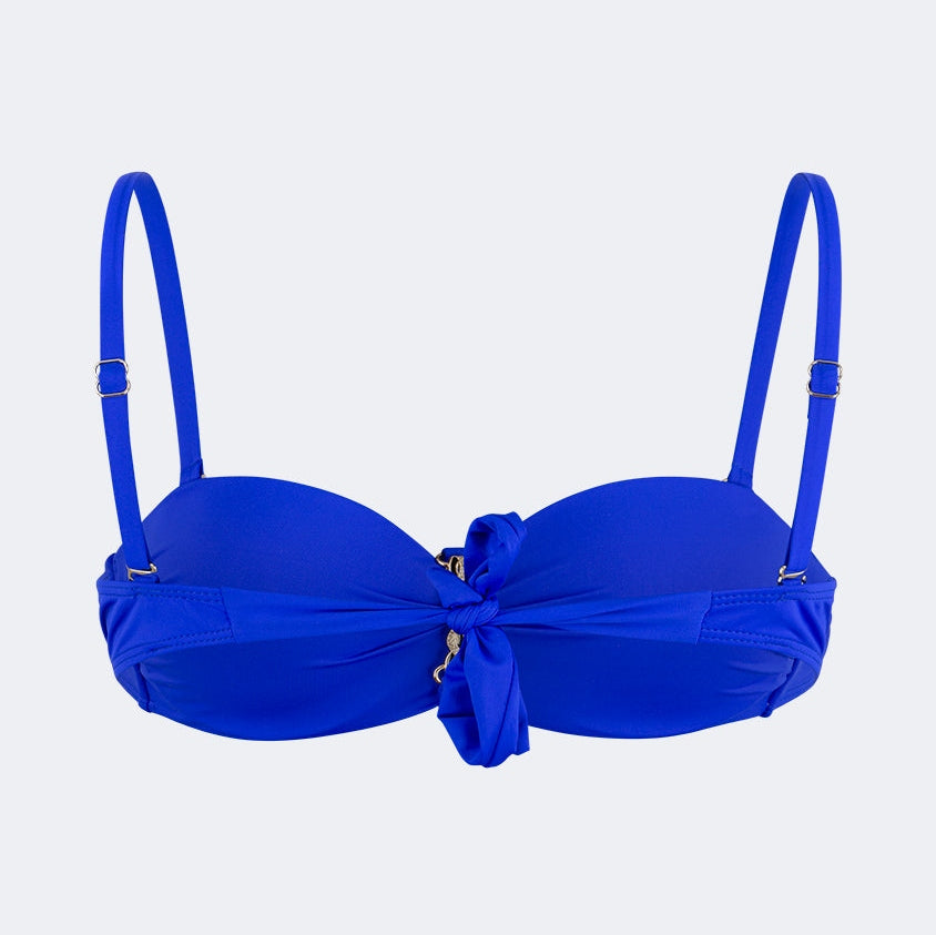 Oil And Gaz Stylish Women Beach Bandeau Bra Blue - Medaid
