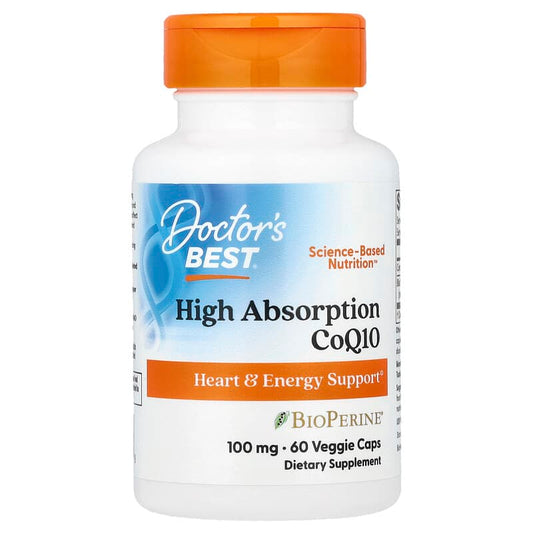 Doctor's Best, High Absorption CoQ10 , 100 mg, 60 Veggie Caps - Medaid
