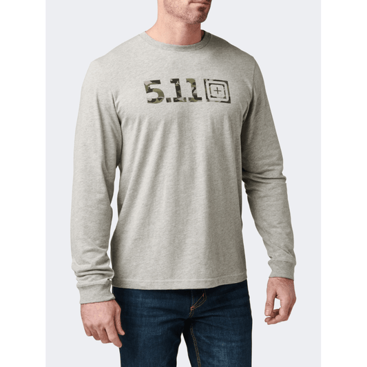 5-11 Camo Logo Men Tactical Long Sleeve Grey - Medaid